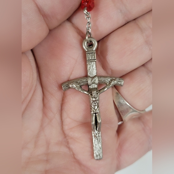 POPE JOHN PAUL ll Italy rosary beads. 📿 double sided. CRUCIFIX. - Picture 8 of 9
